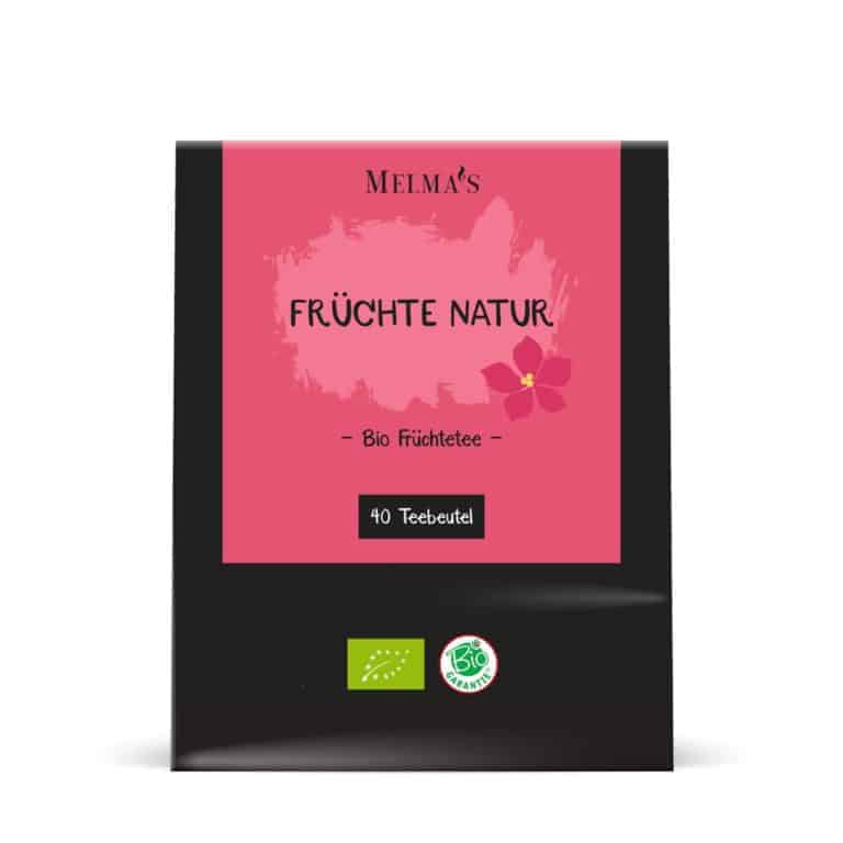 Melma's Bio Tee Früchte Natur in der Verpackung mit 40 Teebeutel
